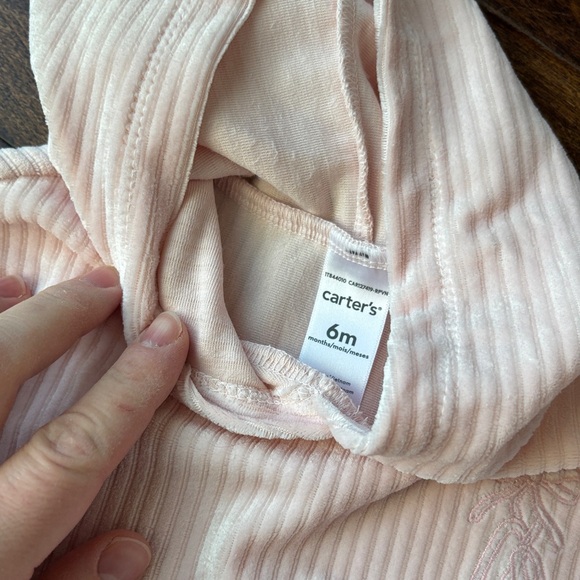Carter's Soft Pink Ribbed Hoodie - Picture 2 of 5